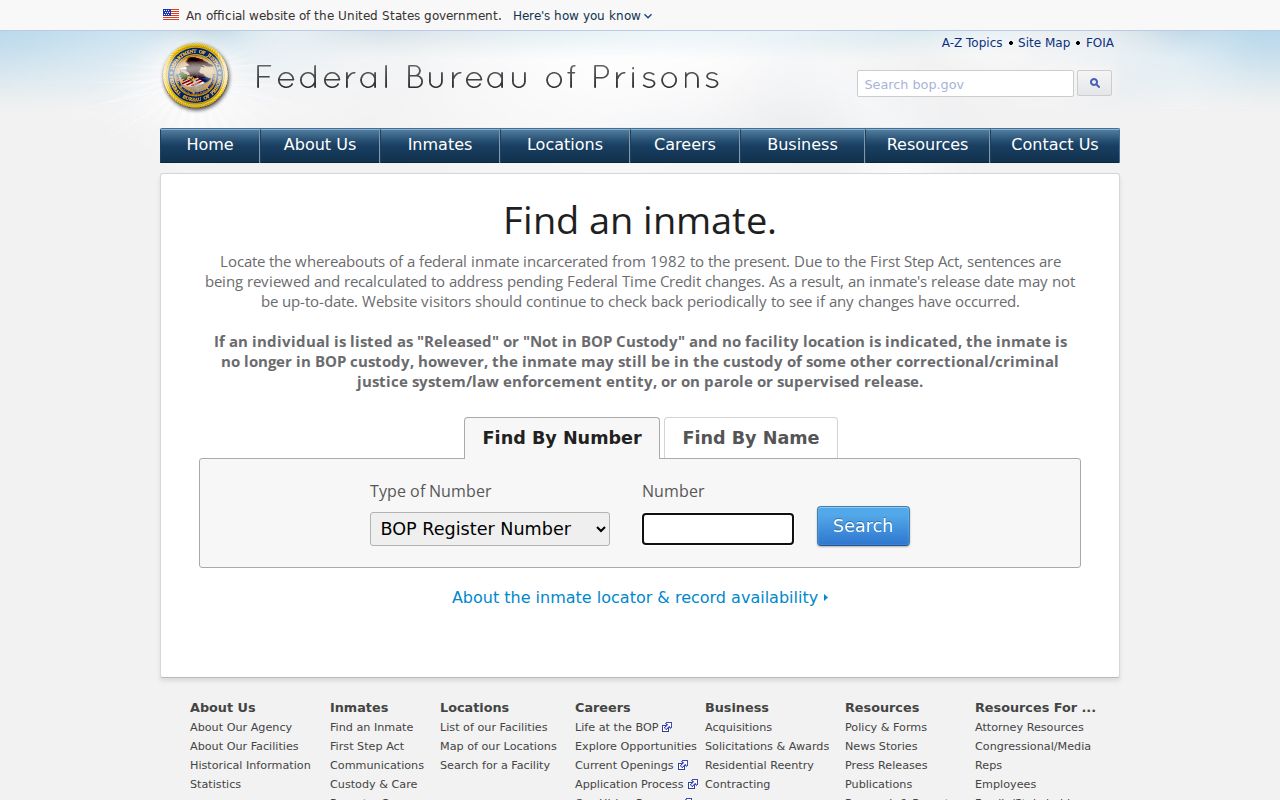 Federal inmate locator distinguished from Boyd County arrest bookings