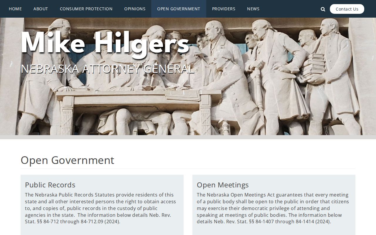 Butte criminal records and Nebraska open government guidance