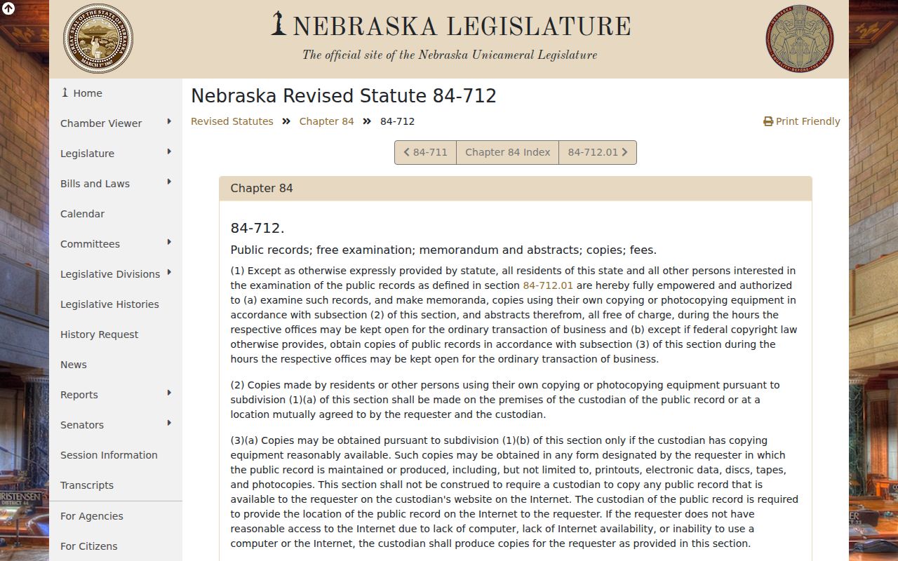 Butte criminal records public access law in Nebraska