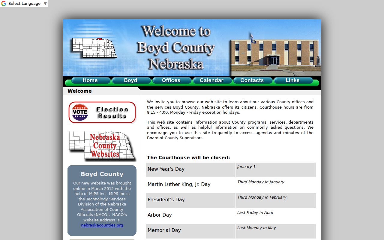 Boyd County criminal history courthouse and office directory